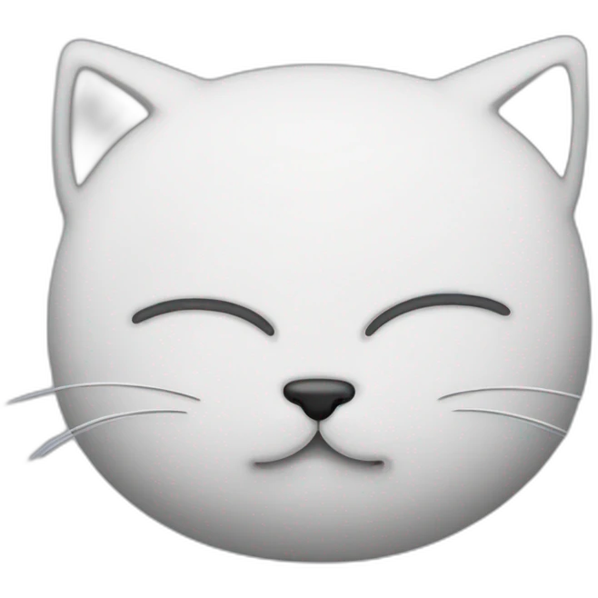 chat blanc qui fait pipi emoji