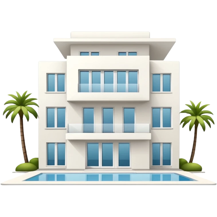 white 3 floor modern luxurious villa emoji