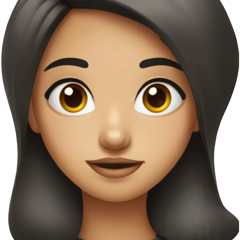 girl with dark hair and a mole in her cheek  emoji