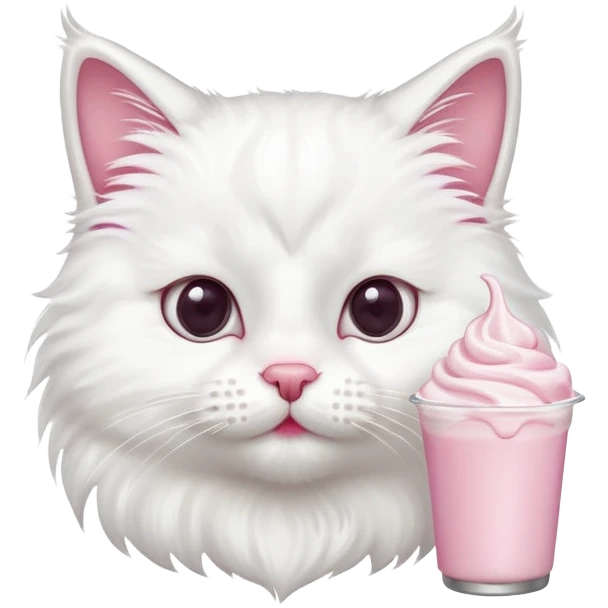 Cute cat with yoghurt on his nose emoji