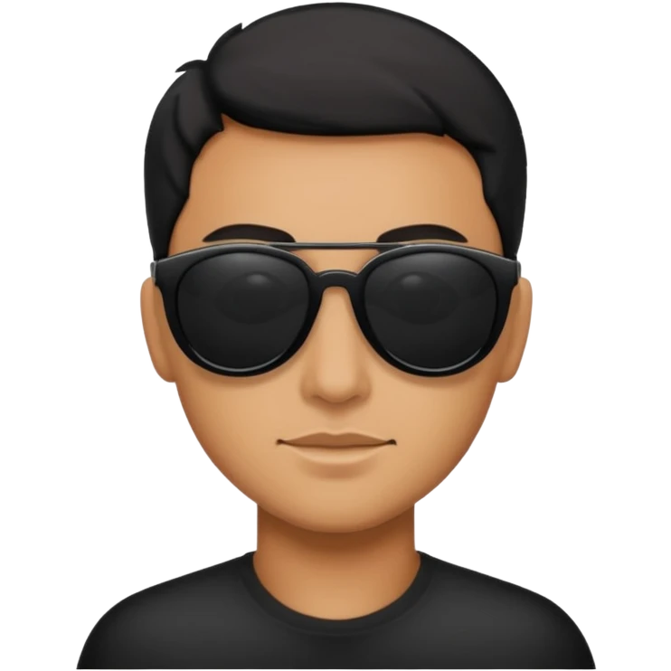 shorkshire con lentes de sol completamente negros emoji