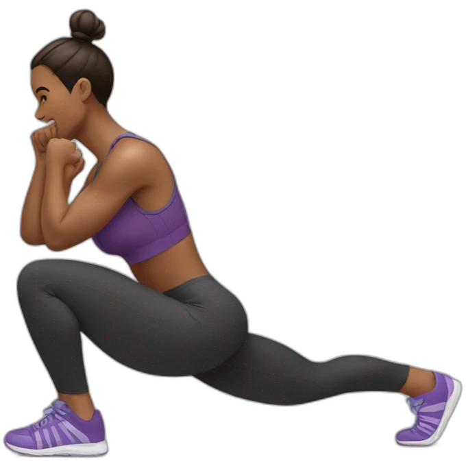 woman doing squat emoji