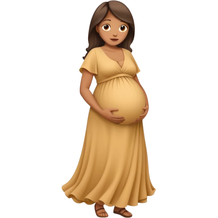 very heavily pregnant overdue lady emoji