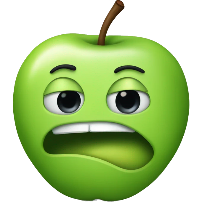 sour apple emoji