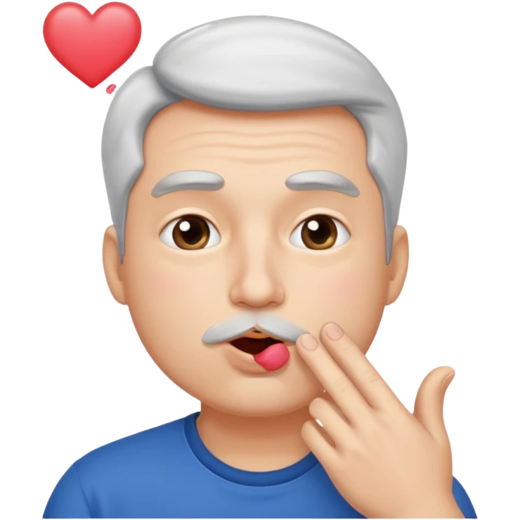 Dad blowing a kiss emoji