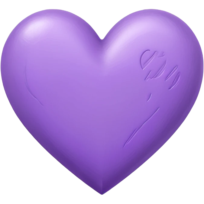 purple heart drwan by pencil on sheet of paper emoji