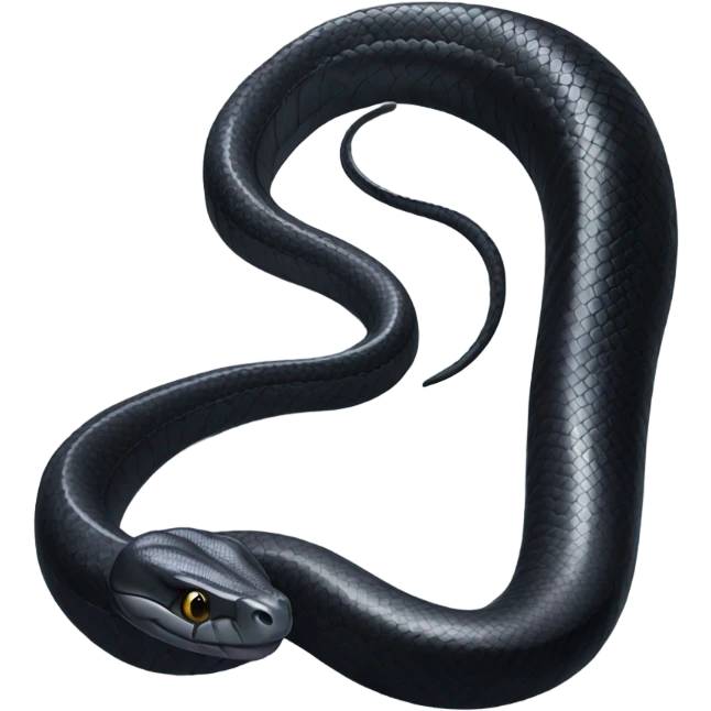 black mamba snake emoji