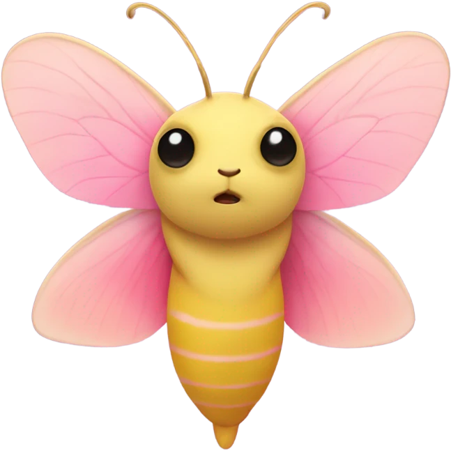 Cute Rosy maple moth emoji