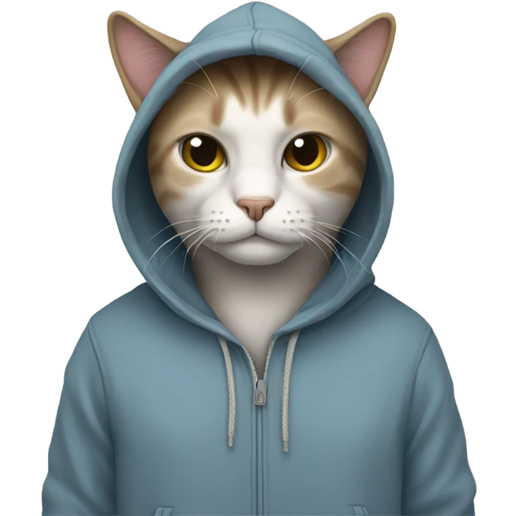 Cat wearing a hoodie  emoji