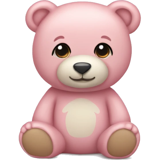 Light pink teddy bear emoji