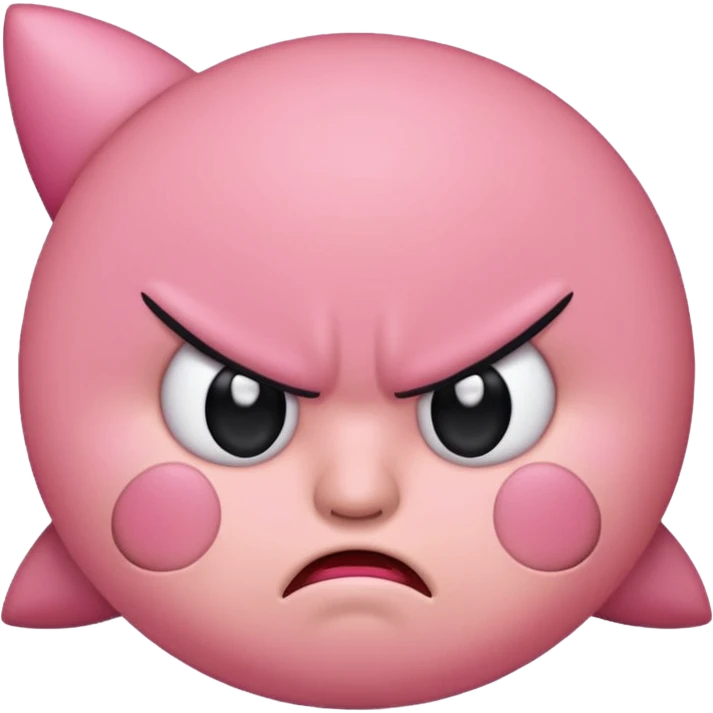 kirby frown angry emoji