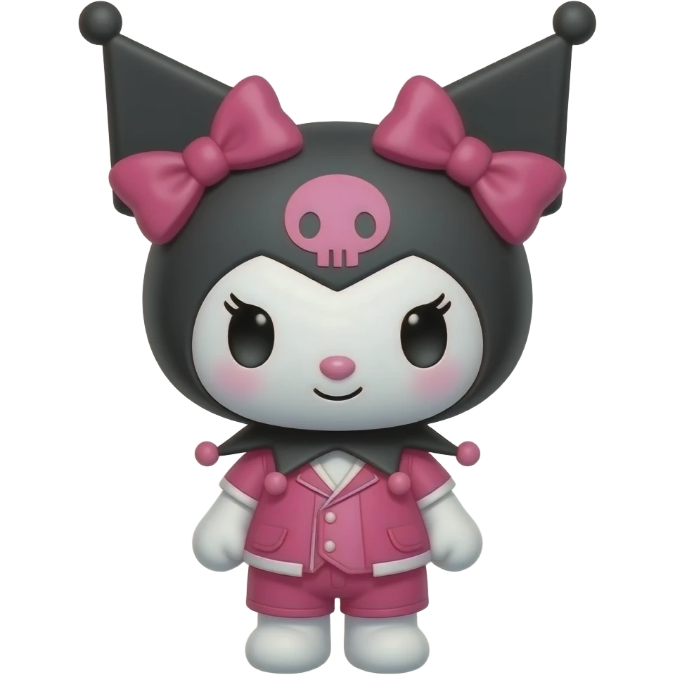 kuromi hot pink emoji