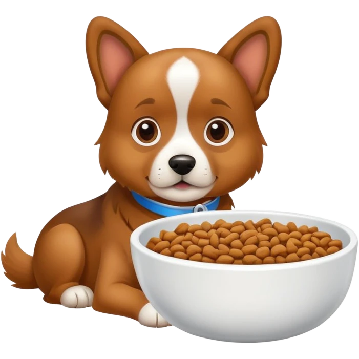Dog with food emoji