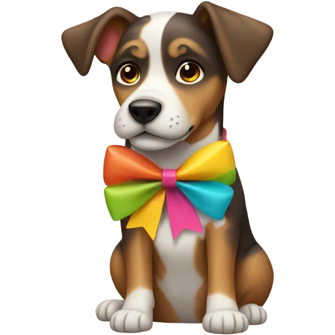 dog with a bow emoji