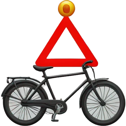 Bike Red stop signal "watermark magene" emoji