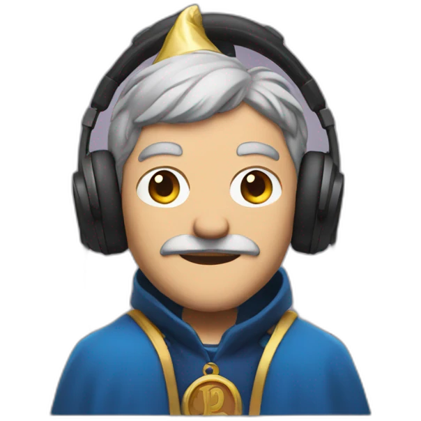 wizard with headphones emoji
