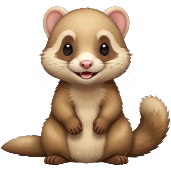 happy ferret sitting emoji