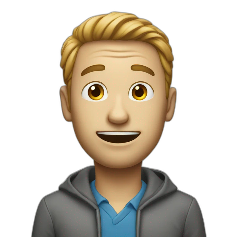 Un homme surpris emoji