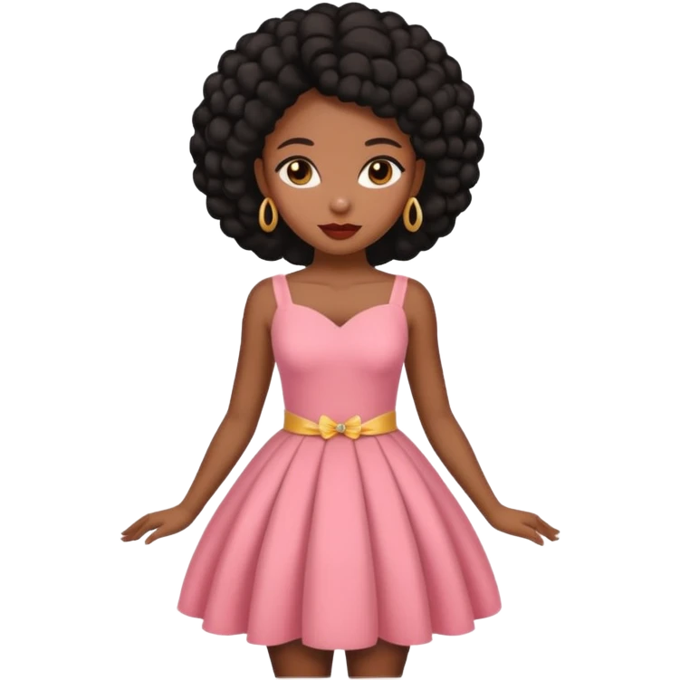 Coquette black girl emoji