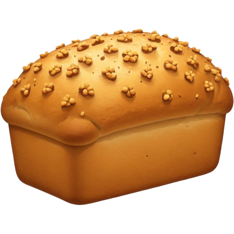 Loaf of bread with crumbs next to it emoji