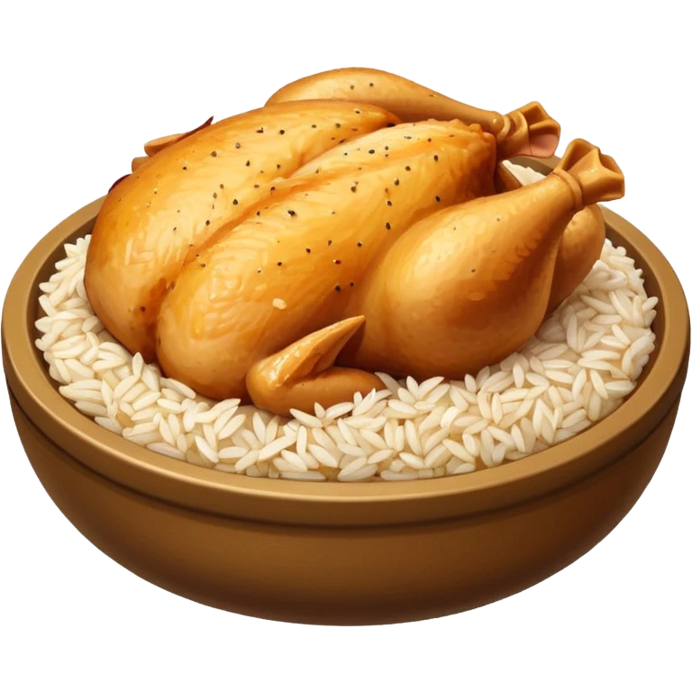 Rice and chicken breast  emoji