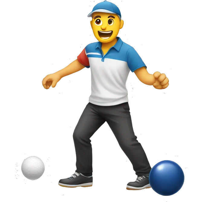emoji of man playing a game of lawn bowls emoji