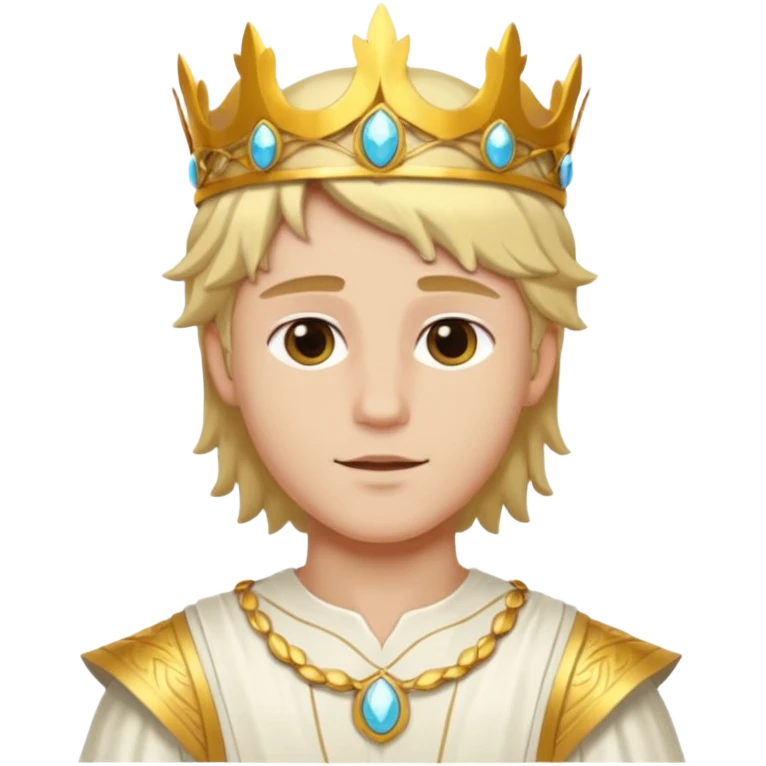 Sun Prince – sun circlet + white tunic,Golden Princes. emoji