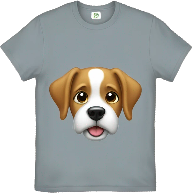 Dog with t-shirt emoji