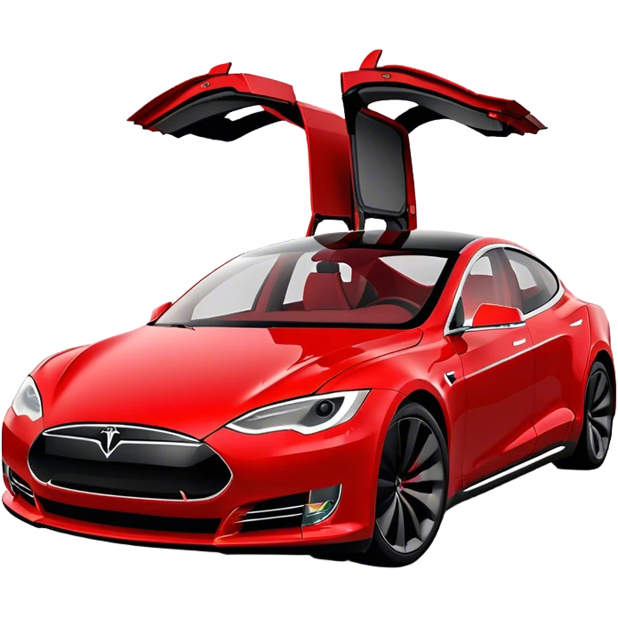 Tesla Model S - Tesla (Model Year: 2022) (Iconic colour: Red) emoji