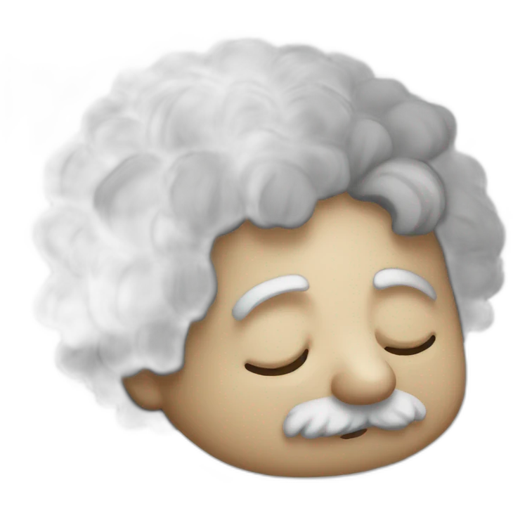 Einstein sleeping emoji