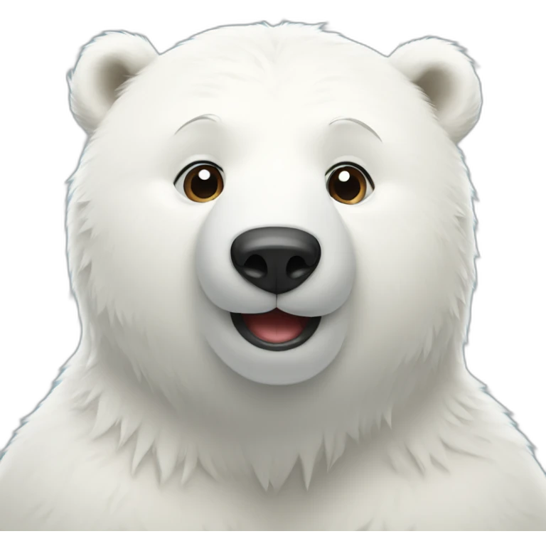 love cute polar bear emoji