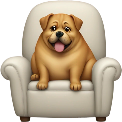 fat dog chair emoji
