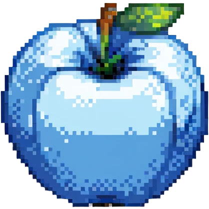 blue apple emoji