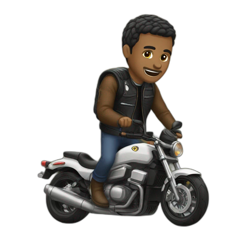 Grueso en moto emoji