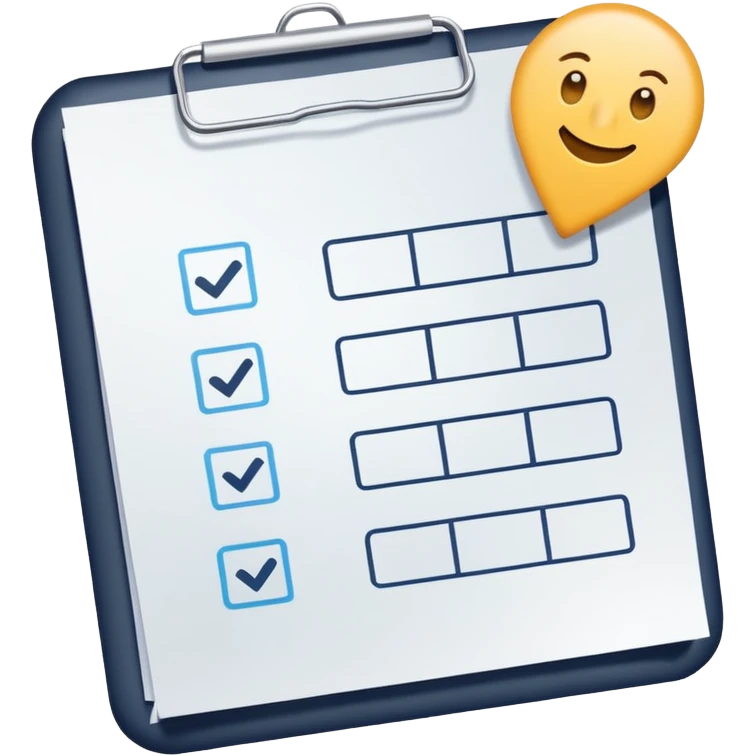 paper test with chekbox emoji