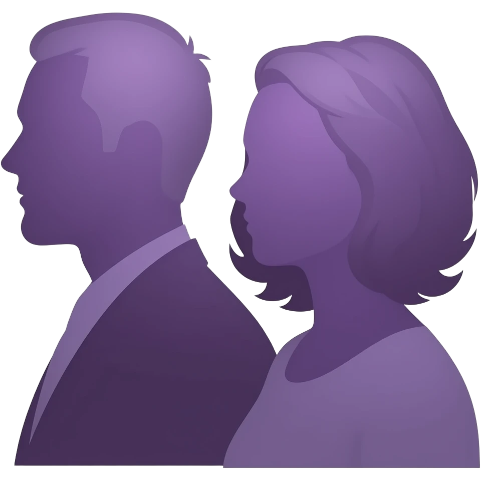 Purple two  humans silhouette emoji