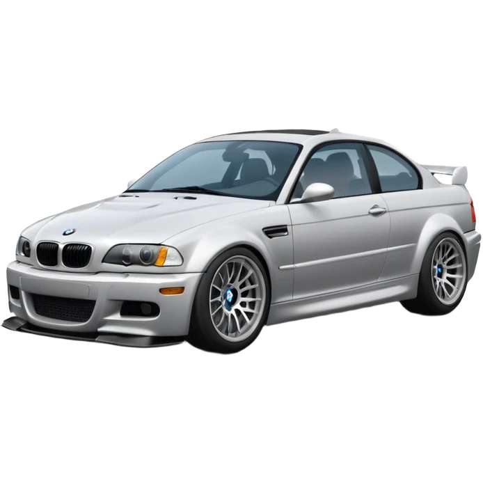 As the BMW M3 E46 drifts around a corner, a slight wisp of smoke should rise from its rear, and its wheels should appear at a certain angle to the turn. Merge the car with the road so it doesn't disappear emoji