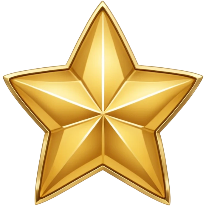 golden trinket star shape, central empty space, details in border, golden emoji