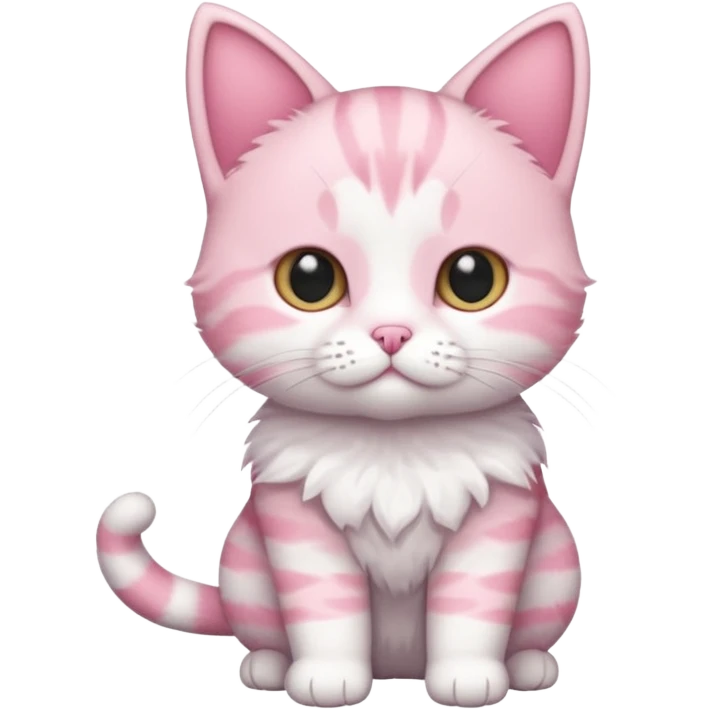 full body of baby American Wirehair pink cat  emoji