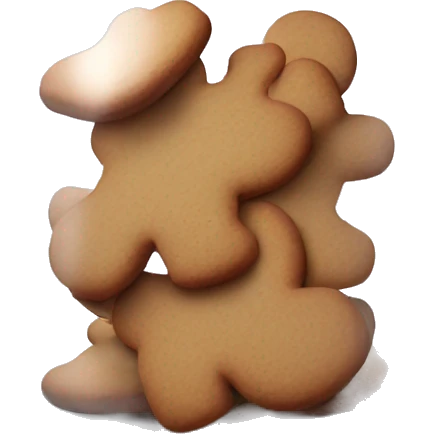 Realistic glass cookie jar with light pink lid full of gingerbread cookies isolated.  emoji