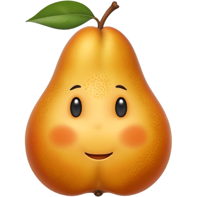 small golden-orange fruit with smooth slightly matte skin, rounded pear-like shape, shown whole and halved revealing juicy pale flesh with two to three glossy brown seeds inside, slight surface dimples suggesting ripeness, no leaves or extras, soft lighting, subtle shadows, emoji scale emoji