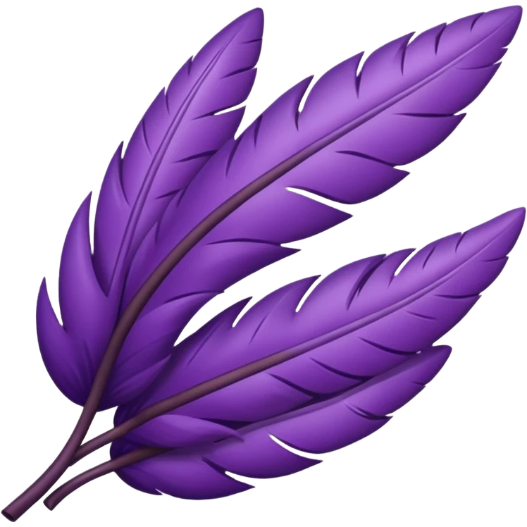 una pluma de ave morada emoji