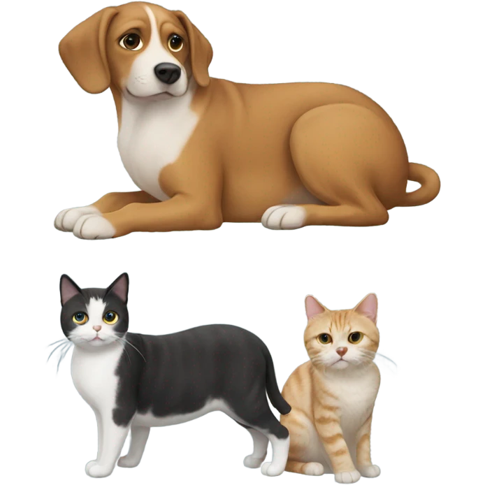 dog and cat  emoji