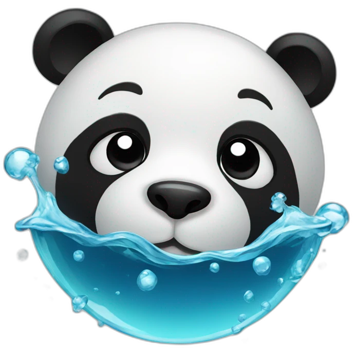 Panda and water  emoji