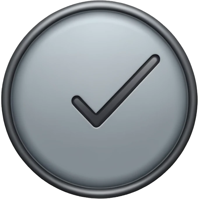 Make a grey tick mark emoji