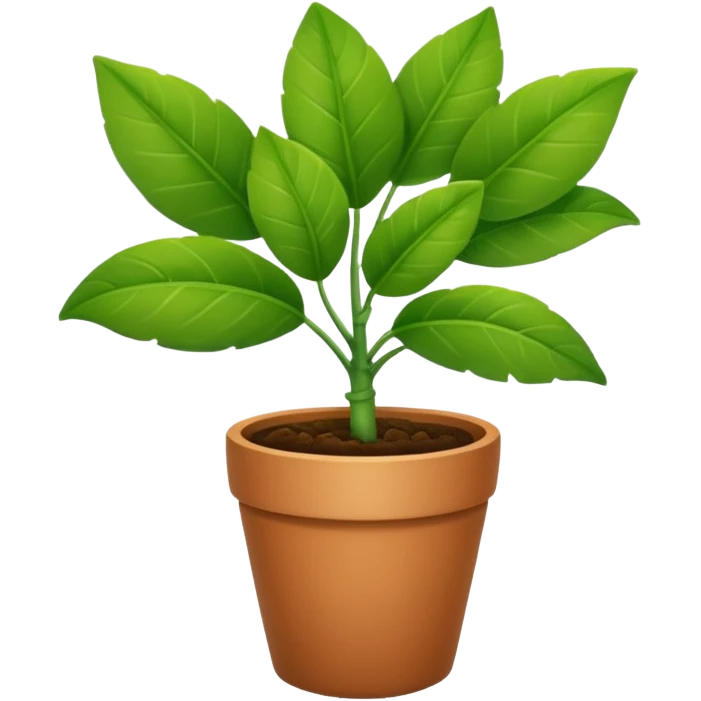 simple and friendly home plant emoji