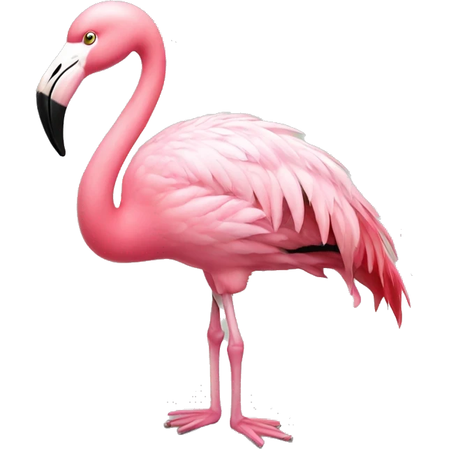 Flamingo wearing ballet shoes emoji