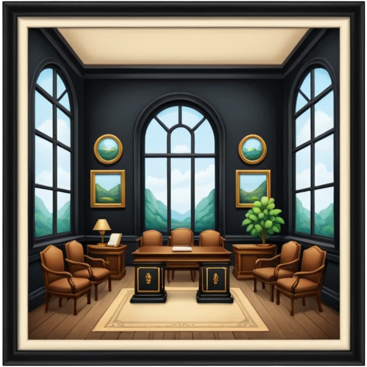 Vintage old antique academia aesthetic interior scenery  emoji