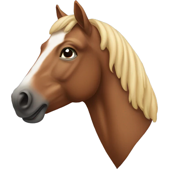 Horse with ear bonnet emoji