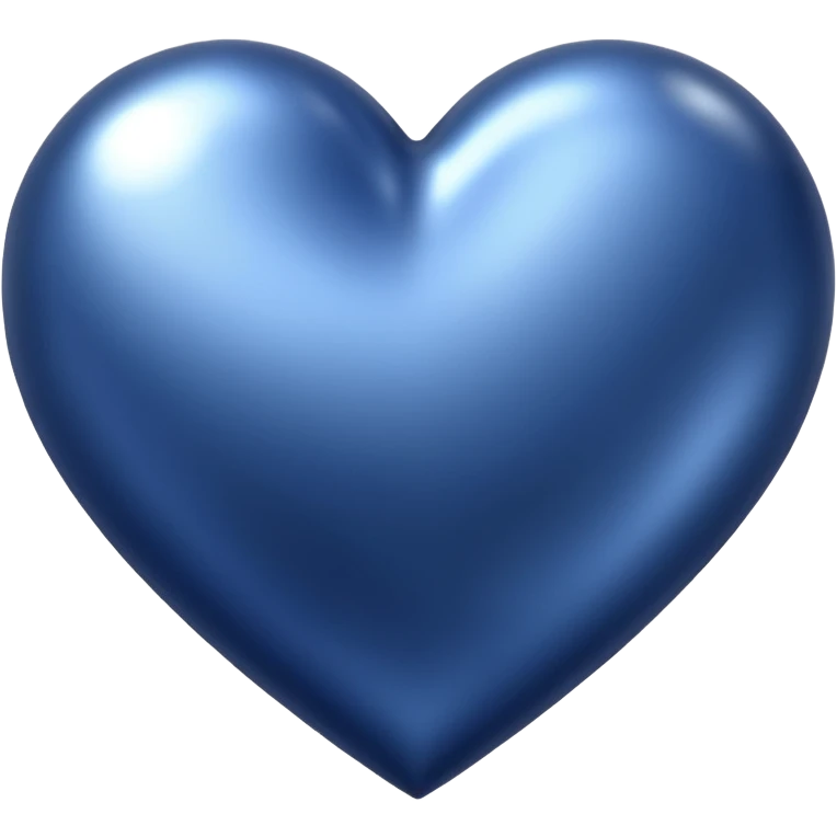 heart with a metallic indigo finish emoji